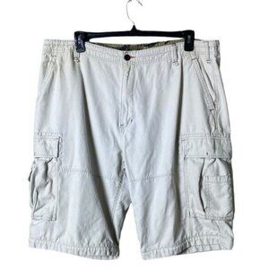 Vintage Bugle Boy Mens Cargo Shorts 42 Y2K 90s Gorpcore Skate Rave Utili…‎
